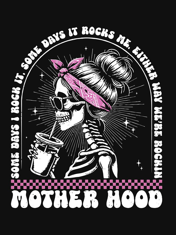 Motherhood Retro Skeleton Some Days I Rock It Vintage, Funny Mom Life Coffee & Chaos by Ariana De Amicis
