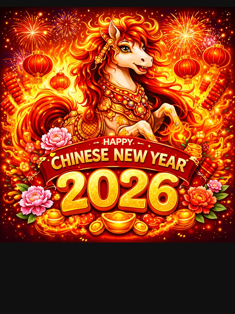 Happy Chinese New Year 2026 The Majestic Year of the Horses  year of the fire horse by zuzzelek44