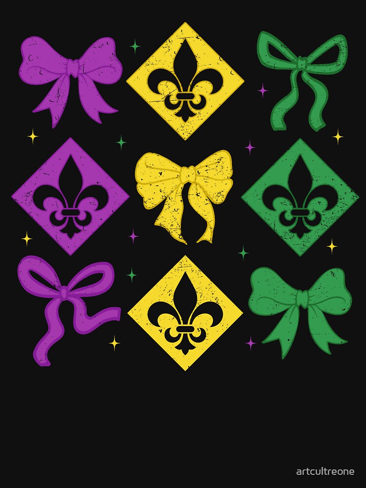 Mardi Gras Bows And Fleur De Lis For Parade Goers by artcultreone