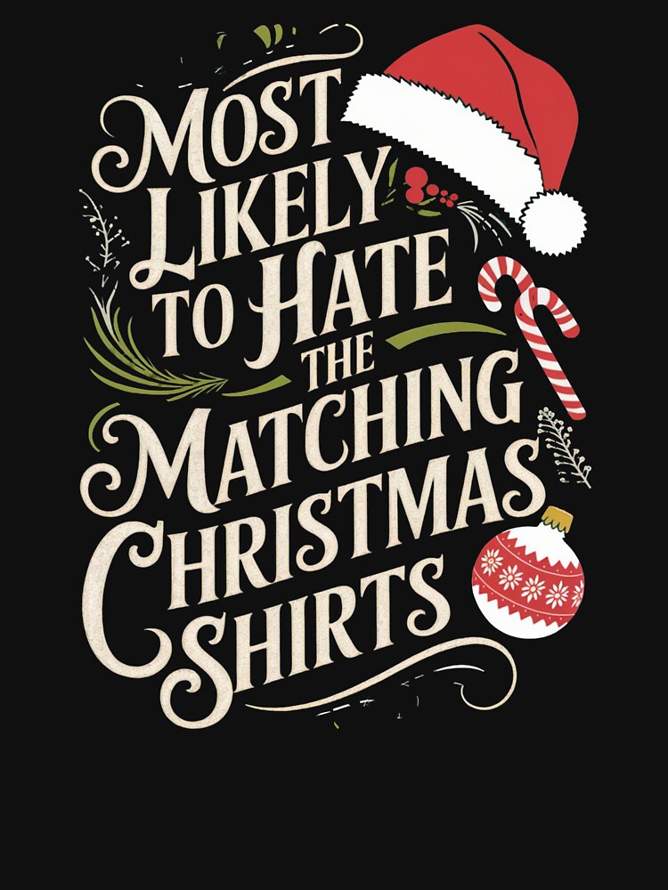Most Likely To Hate The Matching Christmas Shirts by Redgiant87x