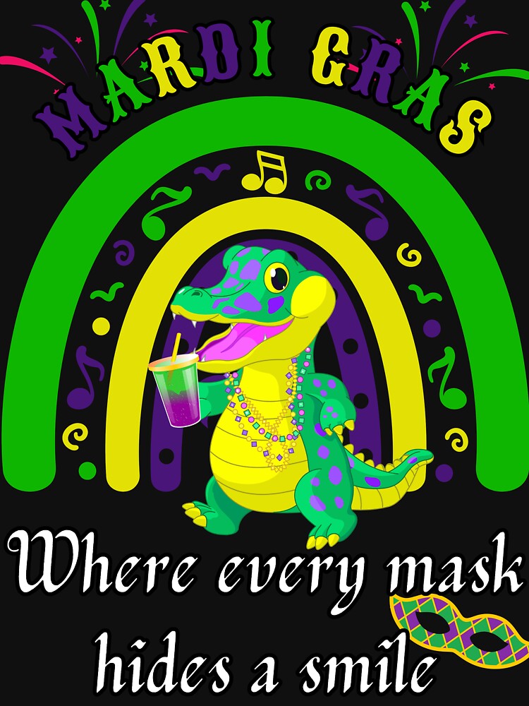 Mardi Gras! Every Mask Hides a Smile Design by ZenZooVibes