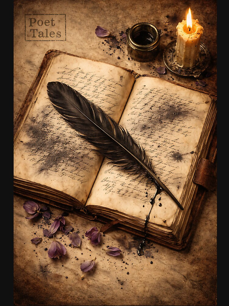 The Ink-Stained Ledger - Poetcore Aesthetic by bapupa