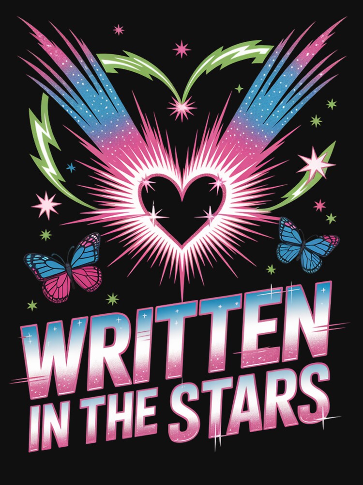 Written In The Stars Lightning Heart Butterfly Retro Valentine's Day by DarylWelsh2024
