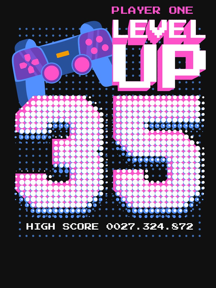 Player One Level Up 35 by patternprint1