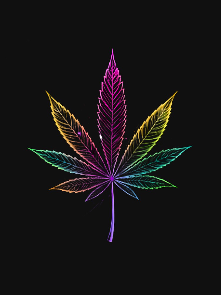 Marijuana Leaf Neon Marine Animal Mystical Art Collection by ART ATTACK ZONE