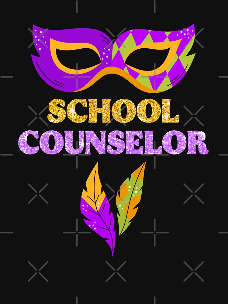 School Counselor Funny Mask Beads Sequin Mardi Gras Carnival Gift by TMelonShop