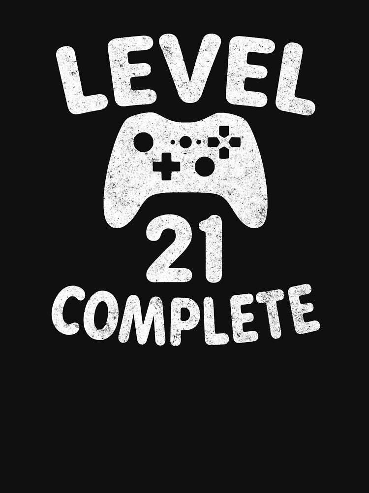 Level 21 Complete Gamer Funny 21st Birthday by FGTV2021