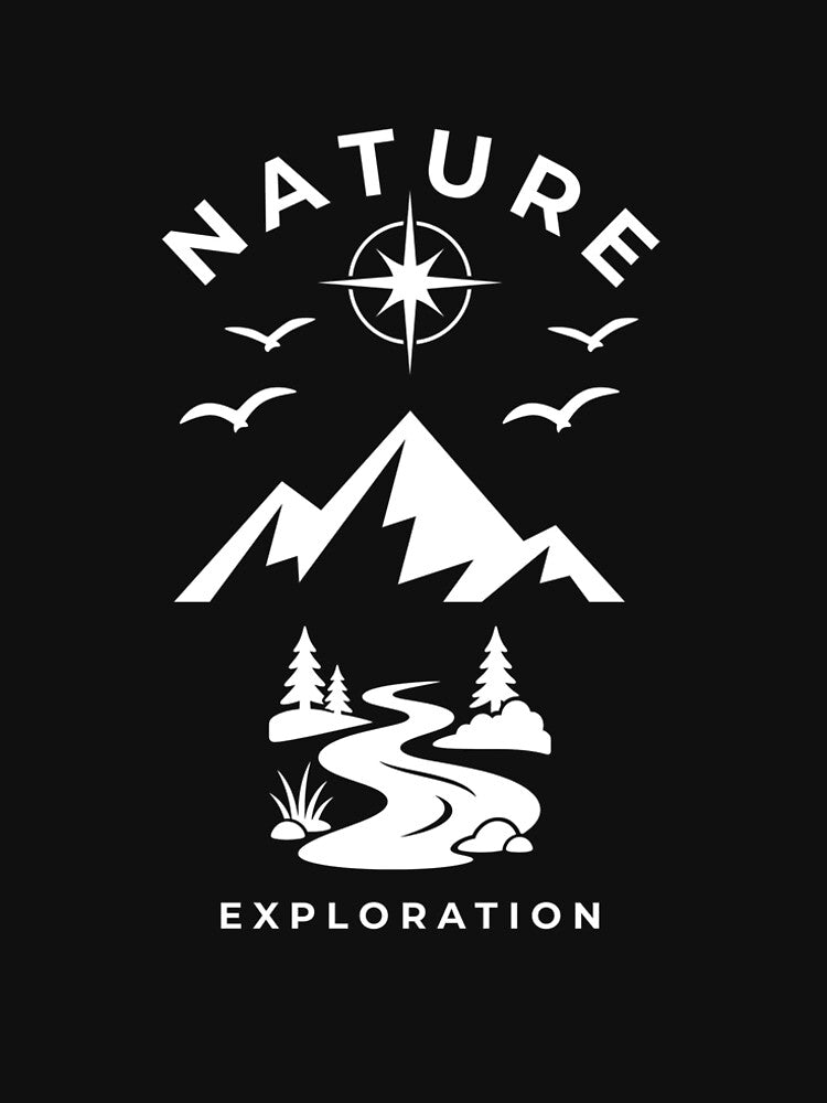 Nature Exploration - Minimalist Mountain River Logo by SteCreator