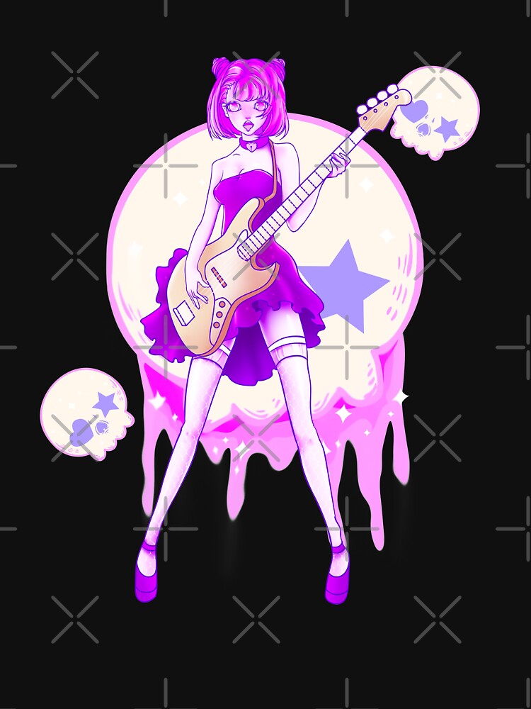 Japanese Anime Girl Creepy Cute Pastel Goth Pink Aesthetic by SqualeForce
