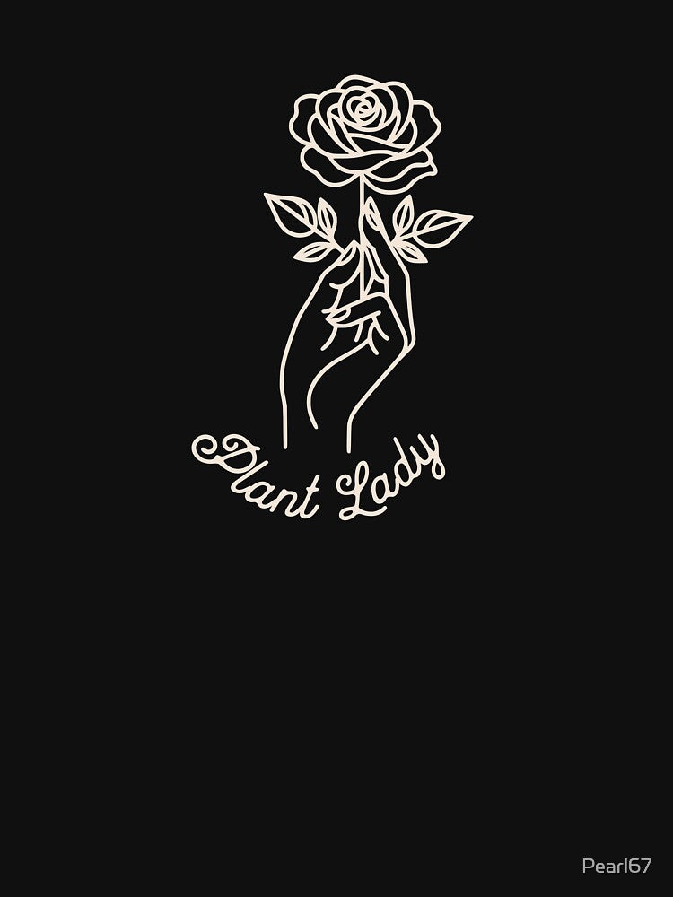 Plant lady holding a rose. Dark by Pearl67