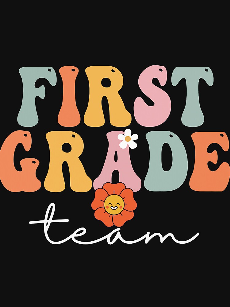 First Grade Team Retro Groovy Vintage First Day Of School by colesabrina88