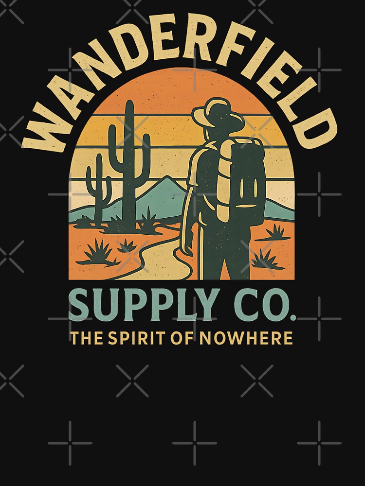 Wanderfield Supply Co. – The Spirit of Nowhere | Retro Desert Graphic Tee by ArcadiaSilence