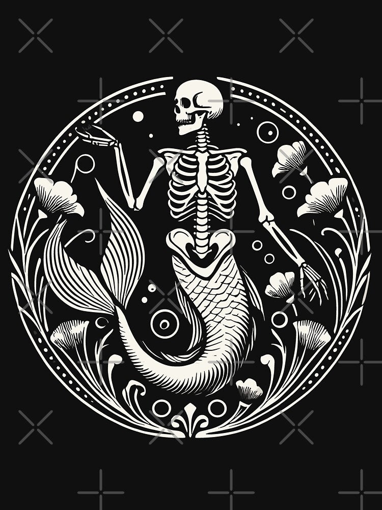 Mystical Skeleton Mermaid Art by LuminOrb