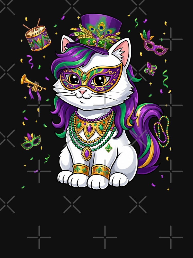Mardi Gras Cat Mask Mardi Gras Party by CORJIDOG-ART
