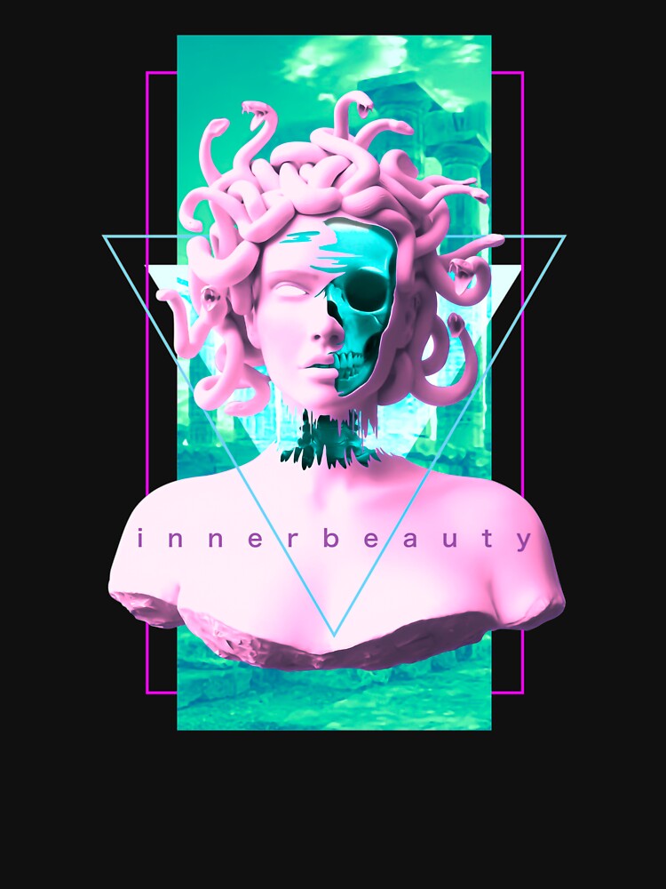 Vaporwave Aesthetic Medusa Statue Art Retro Japanese Otaku by Hitagivapor