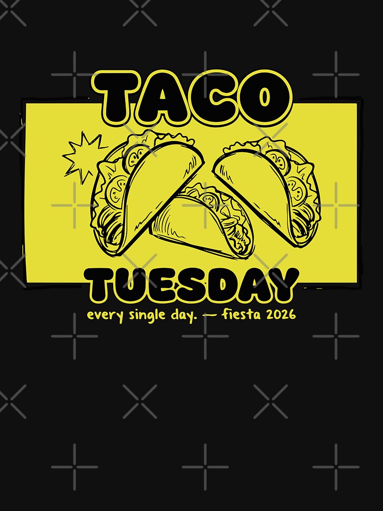 Taco Tuesday Every Day — Hand-Drawn Market Poster Cinco de Mayo Fiesta by Mdozet