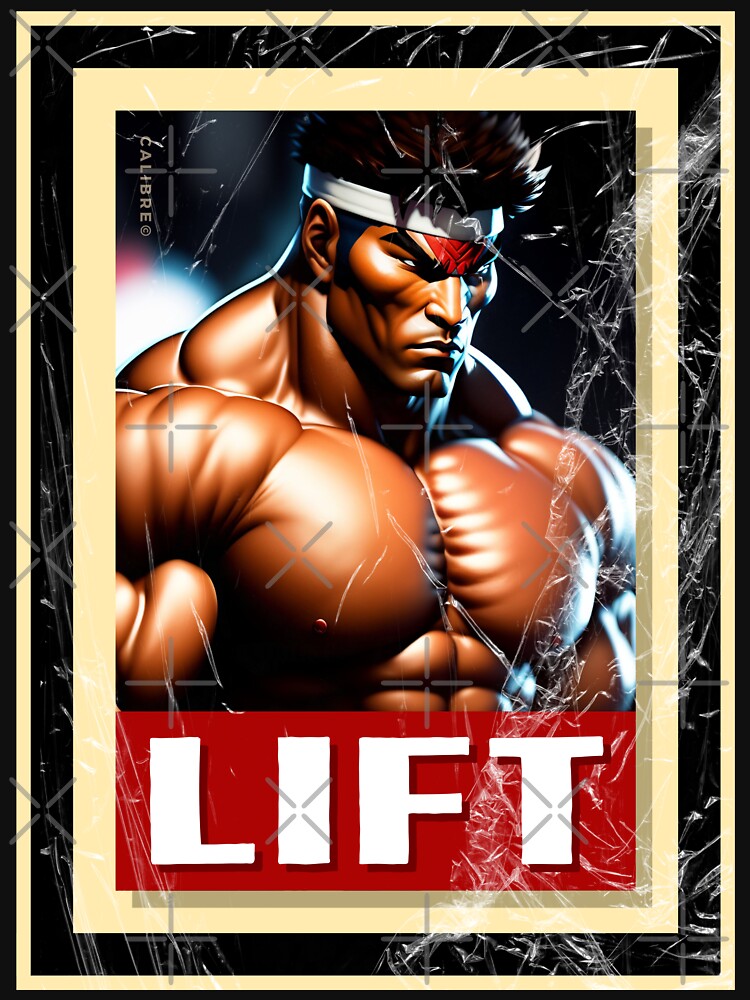 Japanese Manga character, Muscular Fighter, Sports Dad Fitness Motivation, Jacked Fit Man, Boxer Bro, Combat Gift for Bodybuilding, Crossfit lifting gift for Bodybuilder and Gym rat, Powerlifting Gym by SwissCalibre