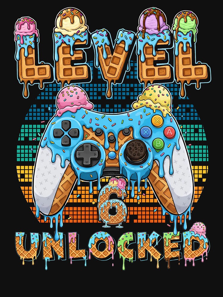 Level 6 Unlocked Gamer Birthday Tee by LarryMBrown