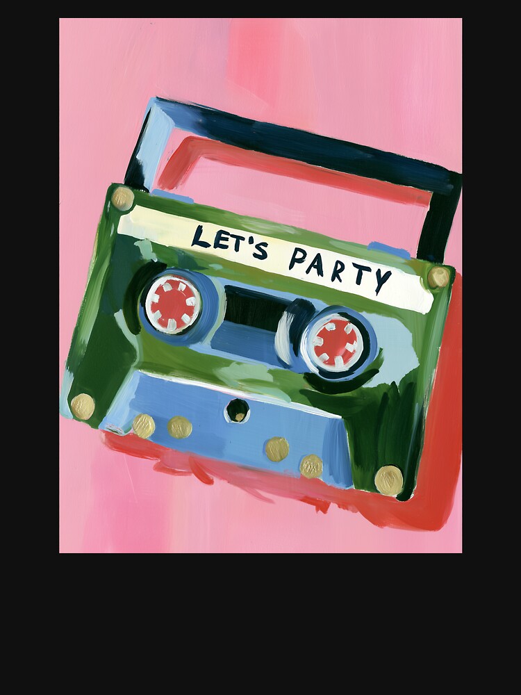 Let's Party Retro Cassette Tape Design by sheprint