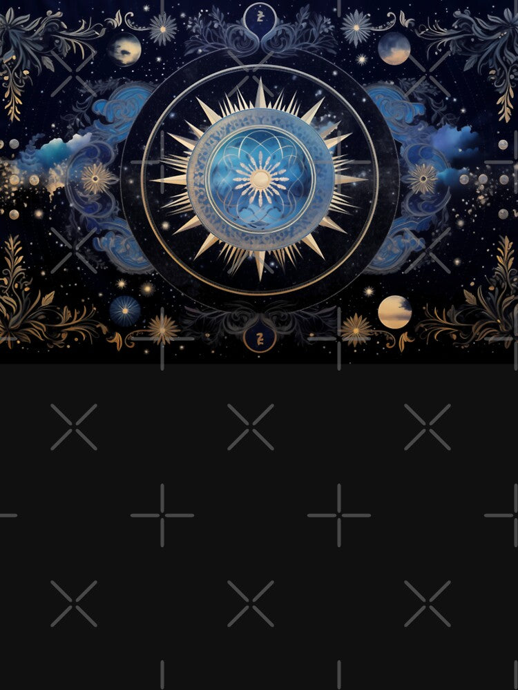 Celestial Navigation - Astrology Moon Phases Zodiac Tapestry Art by pooshda