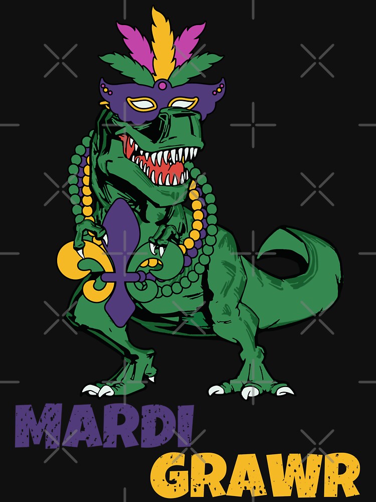 Mardi Gras T-Rex Mardi Grawr by dreammerchant