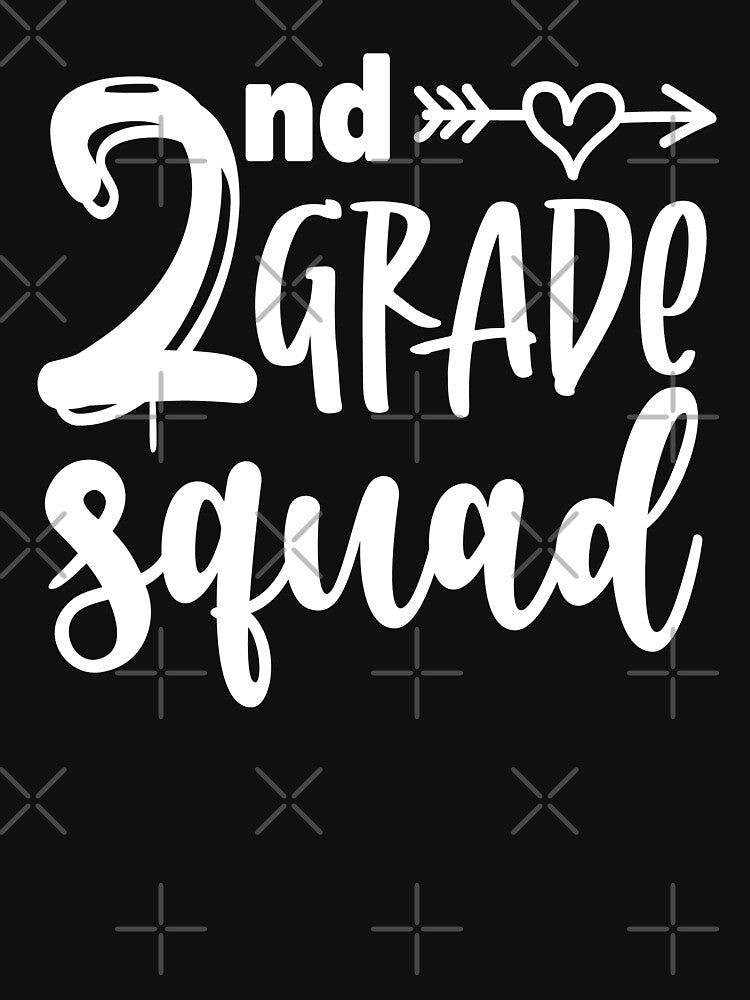 2nd grade squad, Back to school hand lettered, first day of school Kindergarten, Teacher gift by ShutterKapan