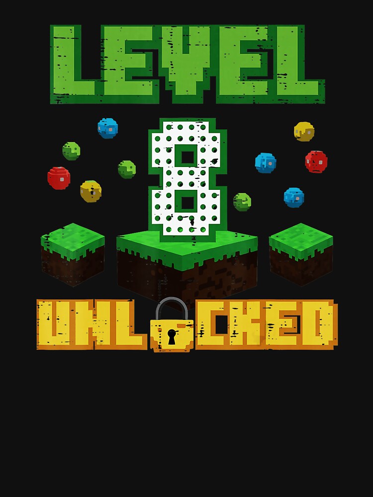 Level 8 Unlocked Pixel Gaming Birthday for Young Gamers by FGTV2021