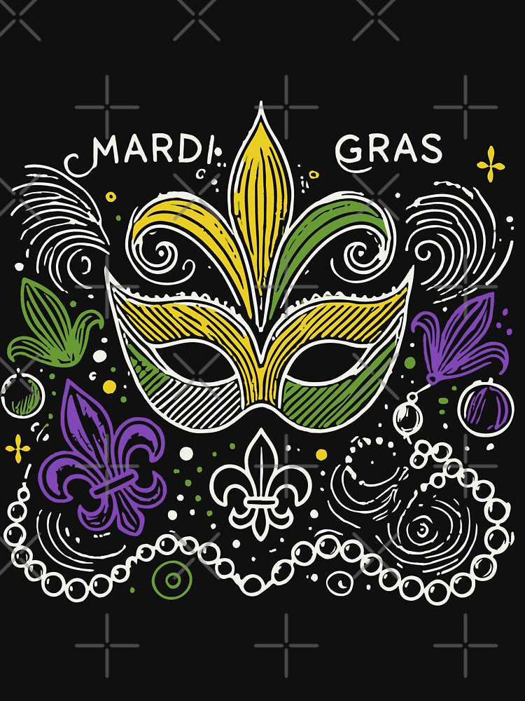 Mardi Gras Mask Fleur De Lis Celebration by LuminOrb