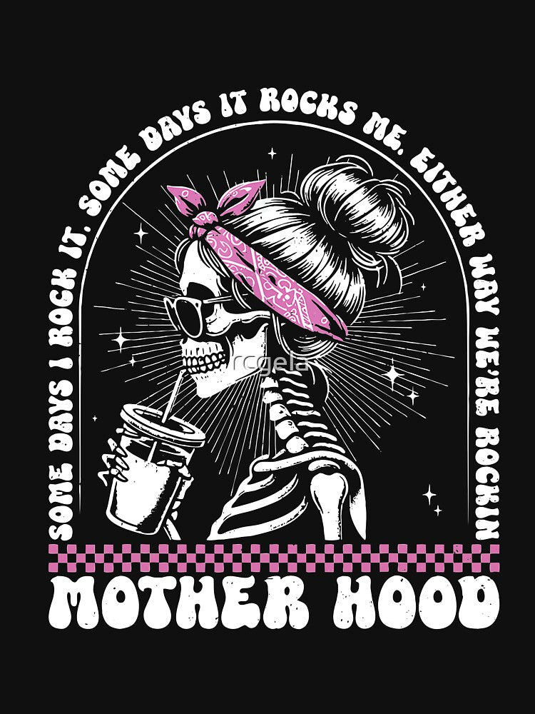 Motherhood Retro Skeleton Some Days I Rock It Vintage by rcgela