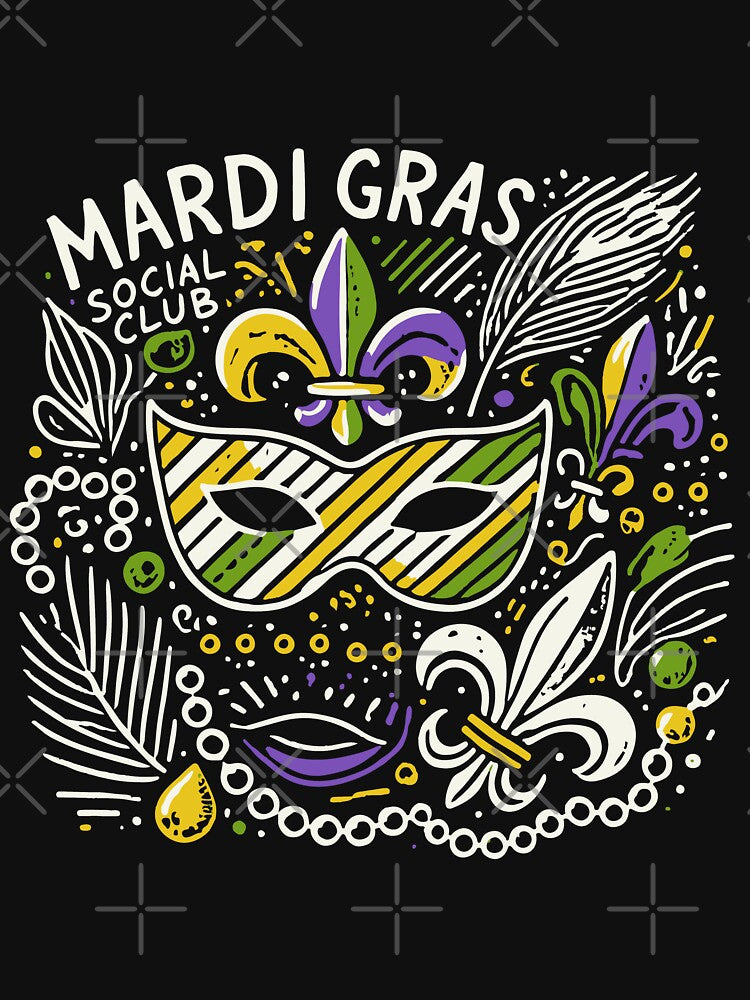 Mardi Gras Social Club Vintage Style by LuminOrb