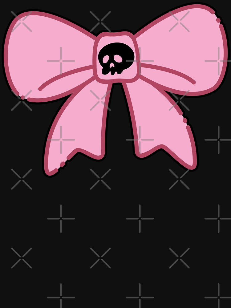 Pastel Goth Skull Bow | Spooky Cute Pink Ribbon | Kawaii Goth Aesthetic by LagomCreative