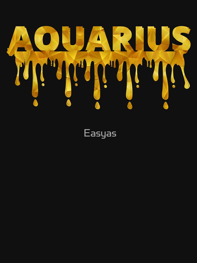 Aquarius Geometric Birthday Horoscope Zodiac Gift by Easyas