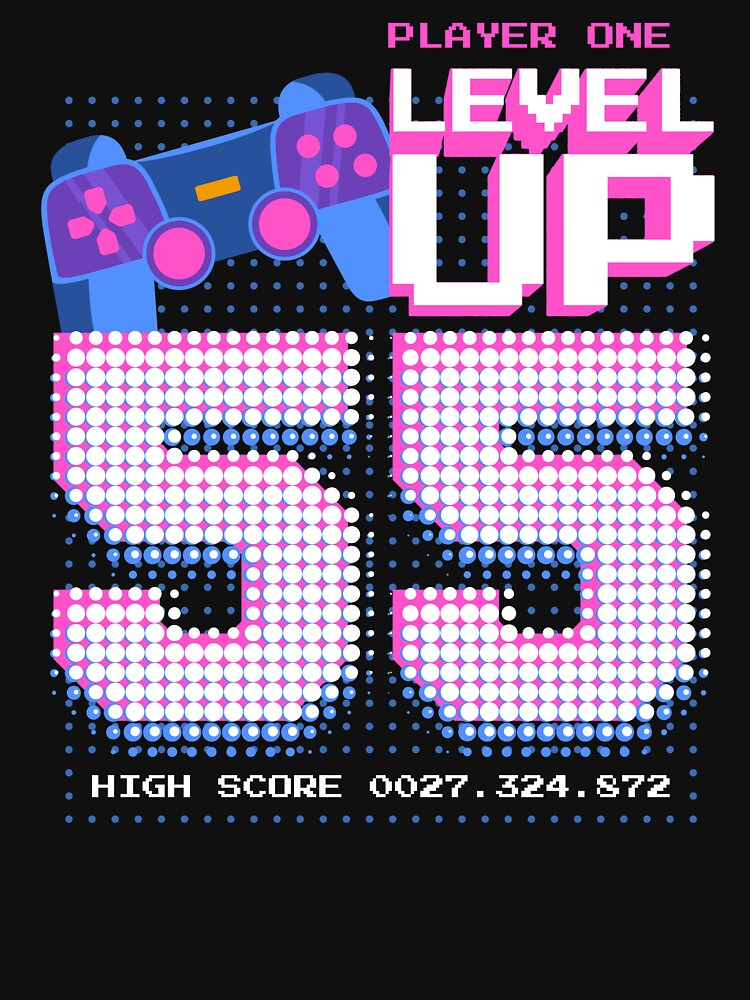 Player One Level Up 55 by patternprint1