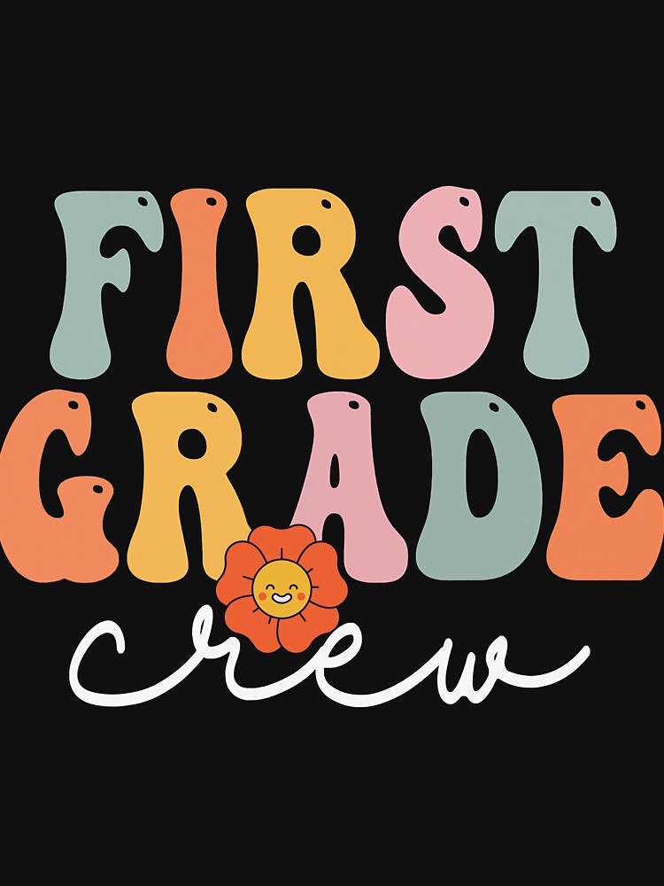 First Grade Crew Retro Groovy Vintage First Day Of School by colesabrina88