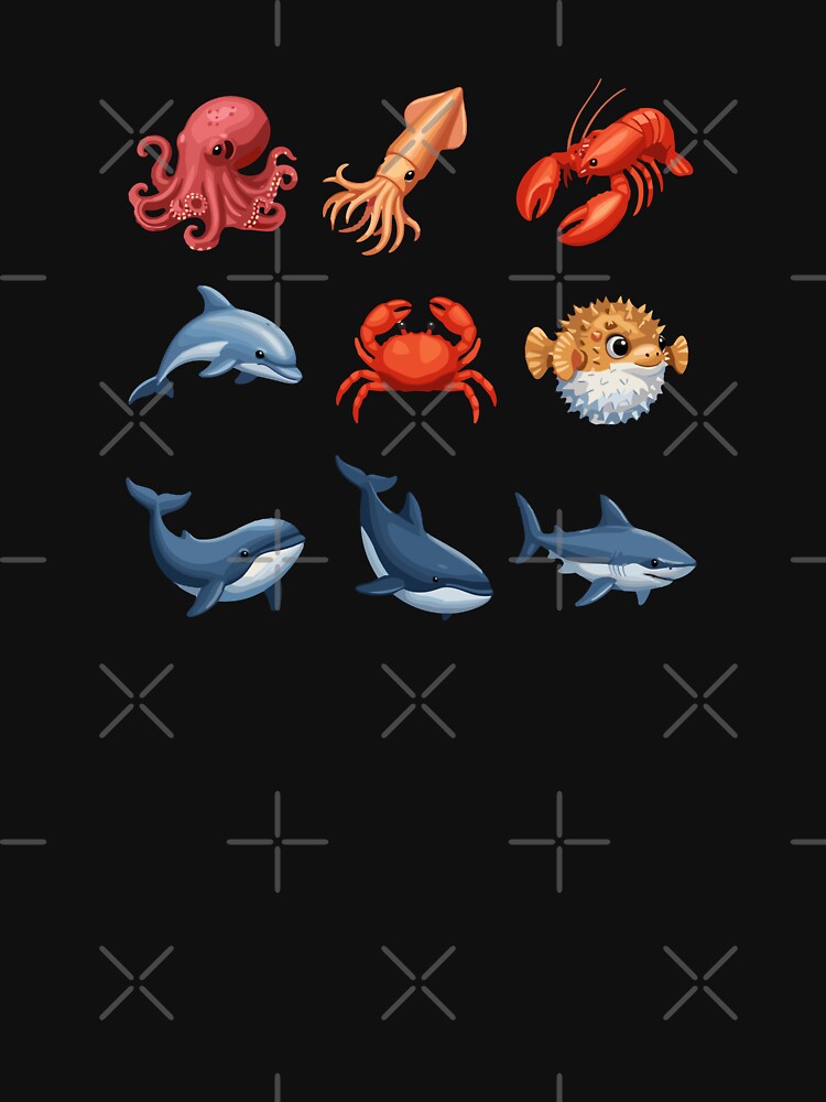 Underwater Sea Creatures Marine Life Set by PopStars1993
