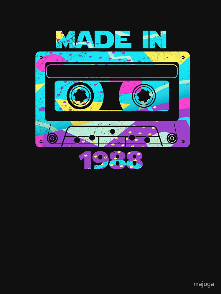 Vintage Retro Music Cassette Tape 30 birthday Mixtape TShirt by majuga
