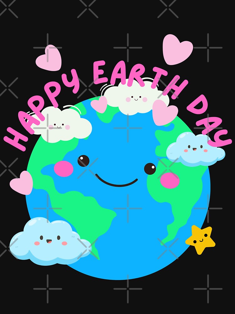 Happy Earth day, cute and kawaii earth. Save the earth. Save the planet keep it green by WhaleSharkShop