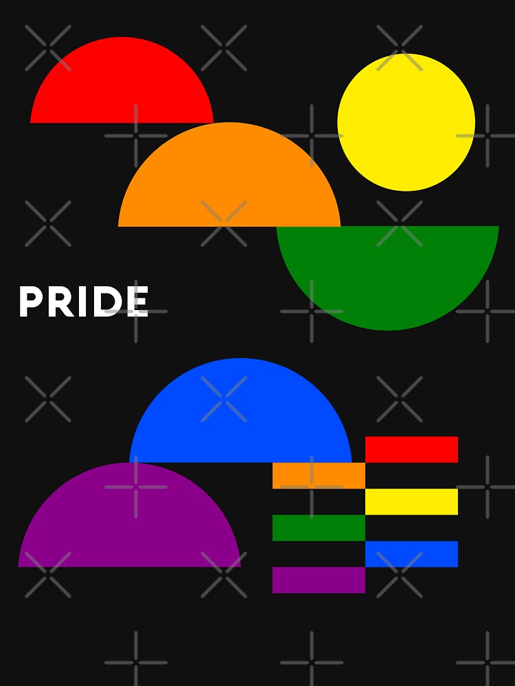 Minimalist Bauhaus Rainbow Pride Abstract Geometry Design by MaiZephyr