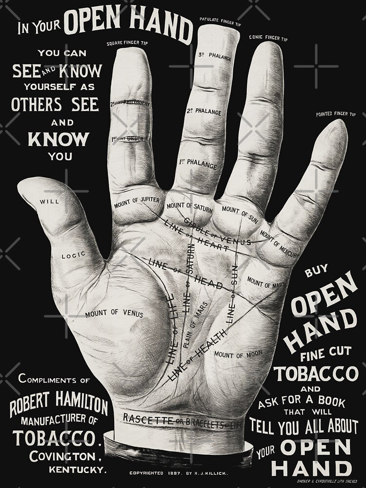 Palm Reading Chart by Alema Art
