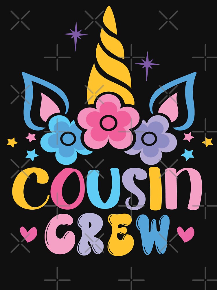 Unicorn Cousin Crew Christmas Pajamas New Years Eve Family by SvgmagicArt
