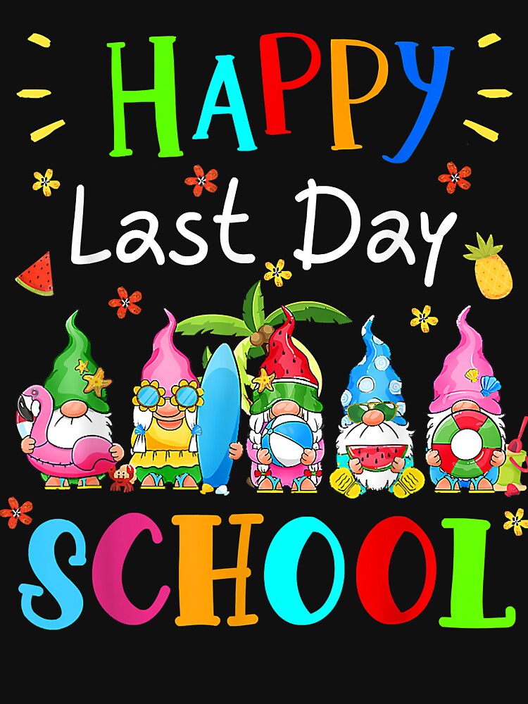 Happy Last Day Of School Teacher Student Graduation Gnomes by AdrienDierckx