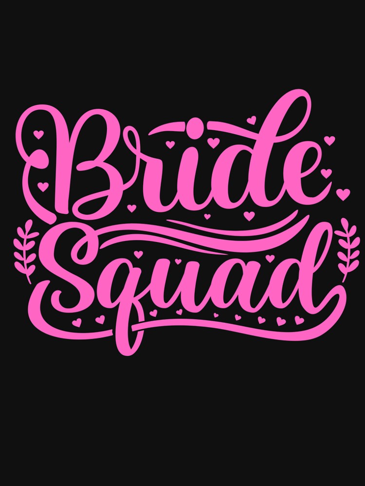 Bride squad t-shirt in pink for bachelorette party by Innova-creation