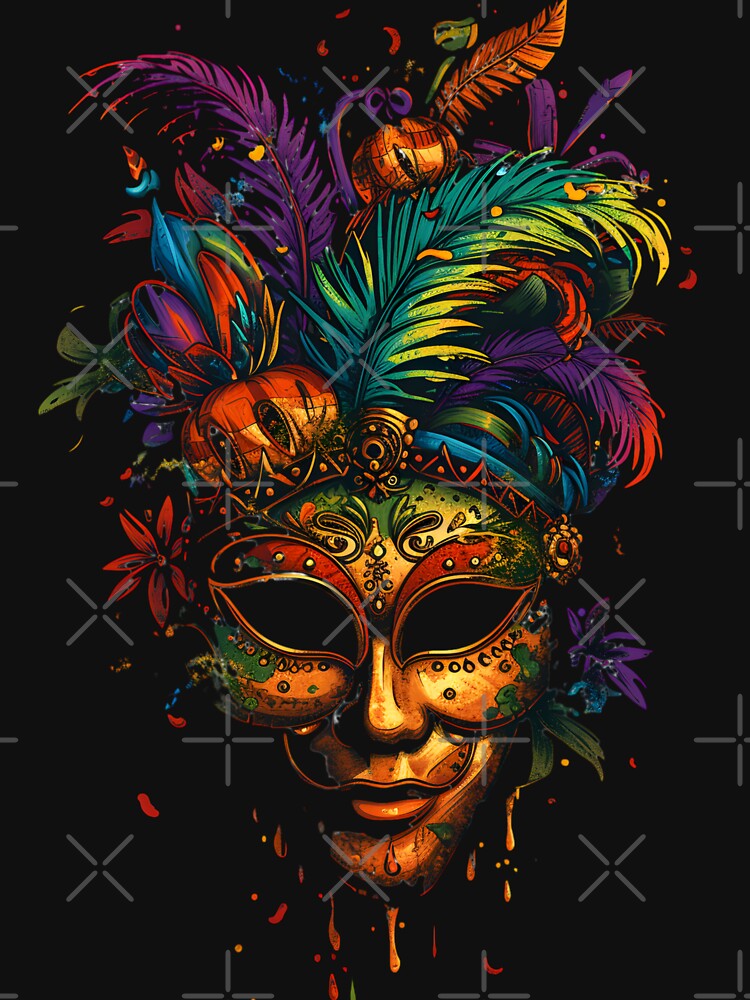Colourful Mardi Gras Mask by ZeptepiTrends