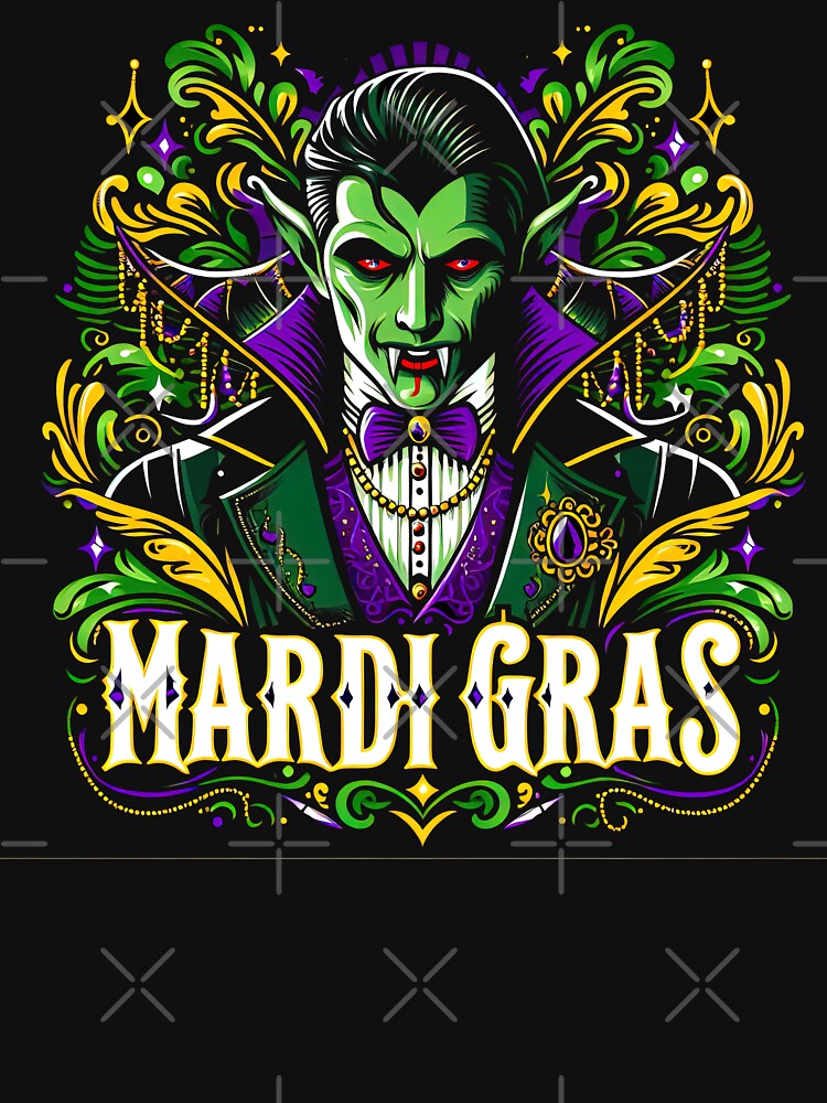 Mardi Gras Vampire Mask Fun New Orleans Costume Graphic by SpookshowDesign