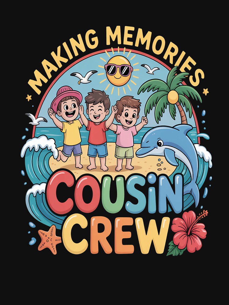 Cousin Crew 2025 Summer Vacation Beach Family Trip Matching by brinbotty