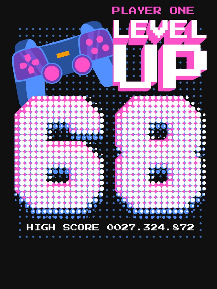 Player One Level Up 68 by patternprint1