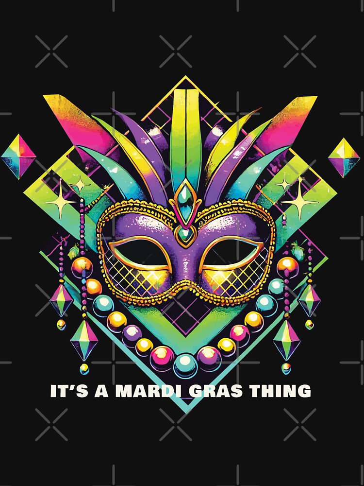 It's A Mardi Gras Thing Colorful Mask by LuminOrb