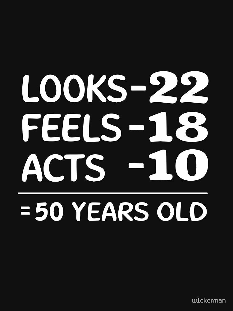 50th Birthday Milestone Age Humor Youthful Celebration Gift fifty by w1ckerman