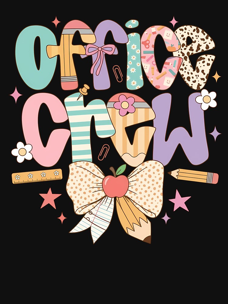 Office Crew Cute Teacher Life Back To School First Day by KroghDs