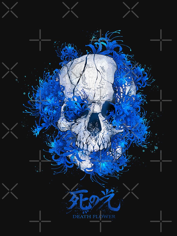 purple anime flower and skull by Otakuniverse